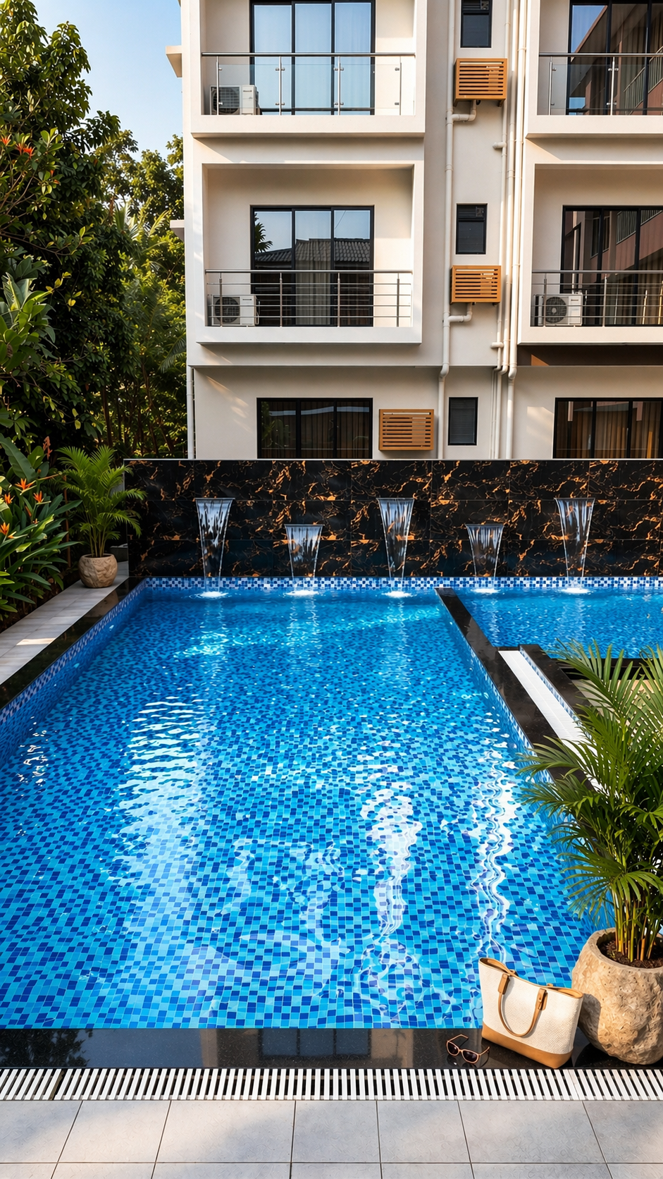 Swimming pool at Shree Samarth Krupa Cottages